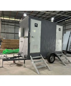 Restroom Trailer With Shower 10ft One Side Bathroom and One Side Shower