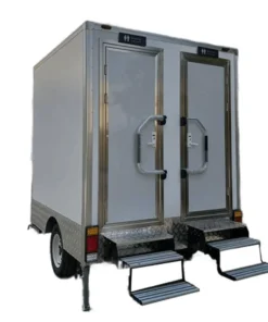 Restroom Trailer 7ft 2 Stall Powered By Solar Panel and With AC