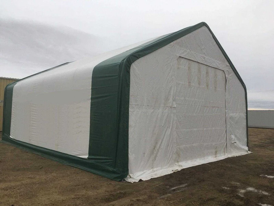 Double Truss Storage Shelter W30'xL40'xH20' 450g PVC