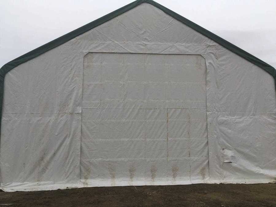 Double Truss Storage Shelter W30'xL40'xH20' 450g PVC