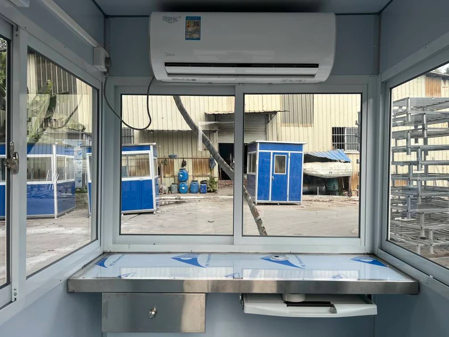 Cabine de segurança e guarita à venda - Escritório portátil 1,5 x 1,5 m