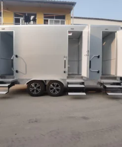 3 Station Restroom Trailer With AC Heating Function and Water Heater