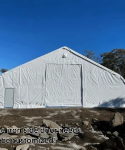 Abrigo de armazenamento com estrutura dupla de treliça (15,24 m x 30,48 m x 6,35 m)