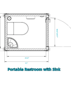 Bagno portatile con lavandino