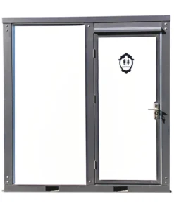 Baño portátil con cortina de ducha