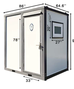 Portable Toilet with Shower Curtain Style